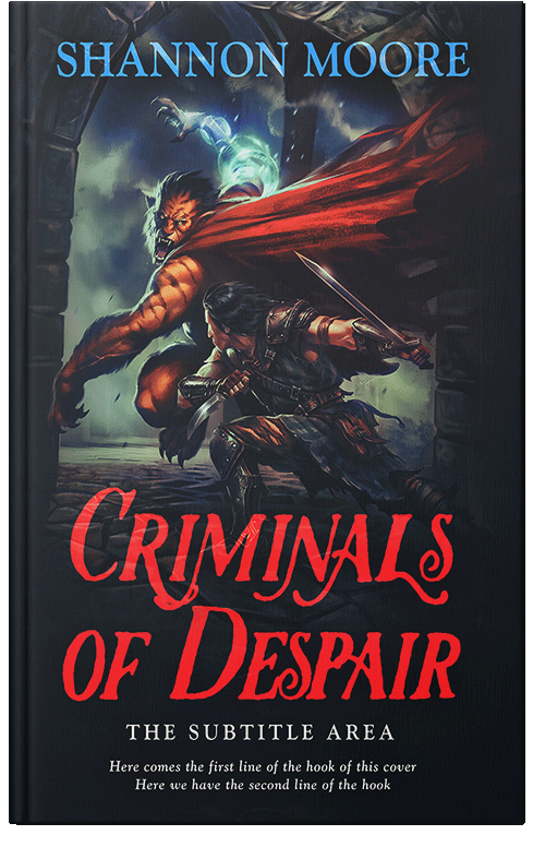 Front view of Premade Fantasy Book Cover - Steel Gray