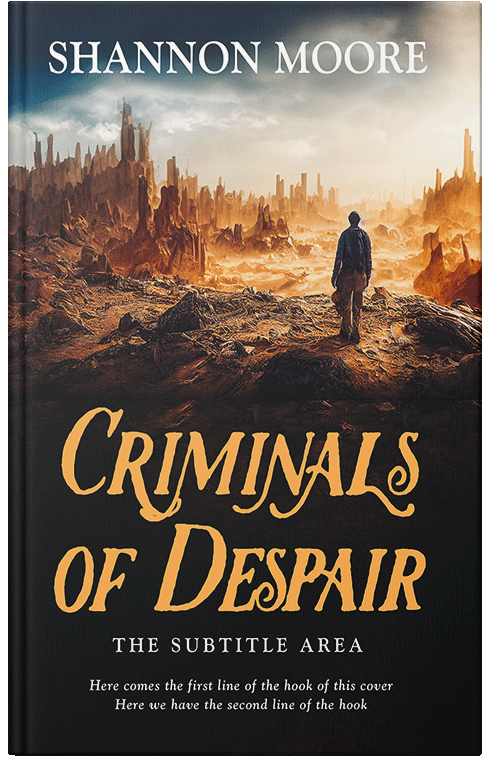 Front view of Premade Apocalyptica Book Cover - Cocoa Brown