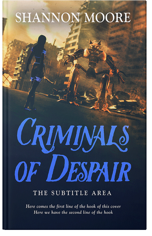 Front view of Premade Apocalyptica Book Cover - Ebony Clay