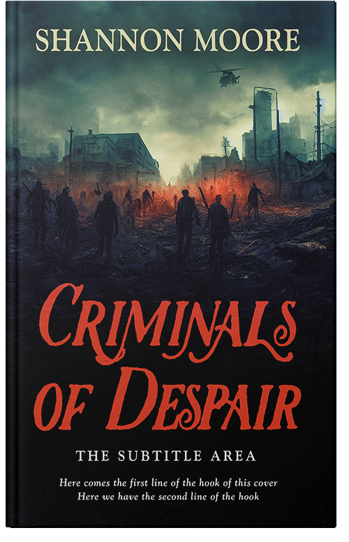 Front view of Premade Apocalyptica Book Cover - Antique Brass