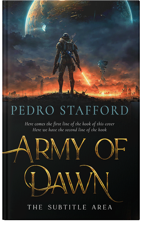 Front view of Premade Apocalyptica Book Cover - Raw Sienna