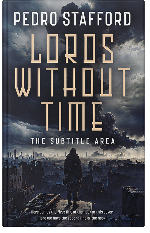 Front view of Premade Apocalyptica Book Cover - Steel Gray