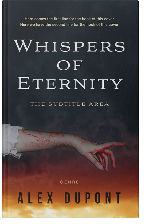 Front view of Premade Horror Book Cover - Antique Brass