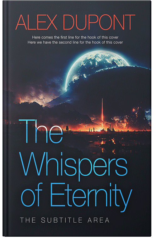 Front view of Premade Apocalyptica Book Cover - Steel Gray