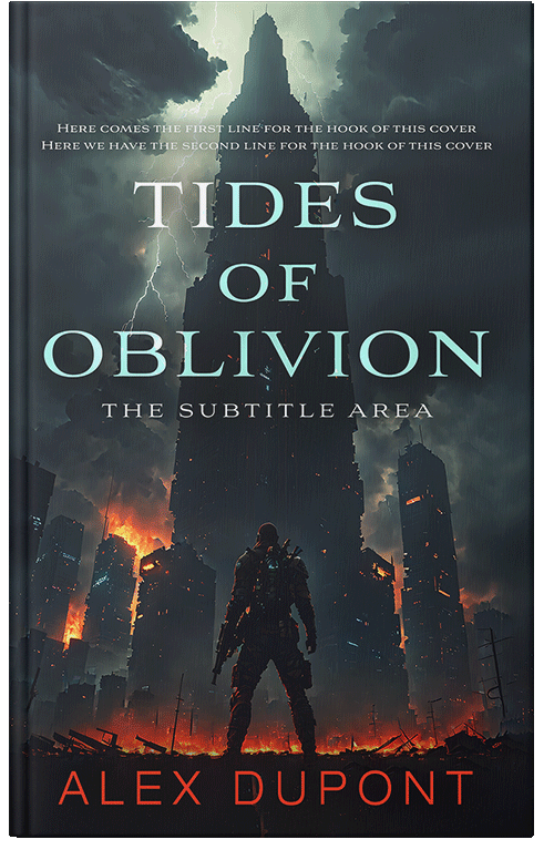 Front view of Premade Apocalyptica Book Cover - Shark