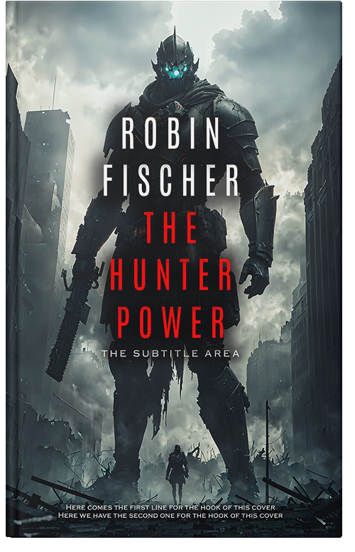 Front view of Premade Apocalyptica Book Cover - Silver Rust