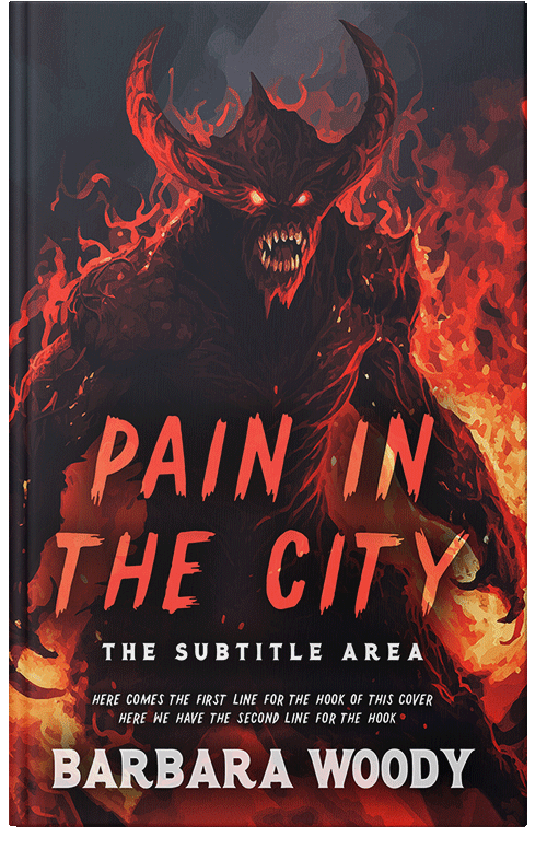 Front view of Premade Horror Book Cover - Terracotta