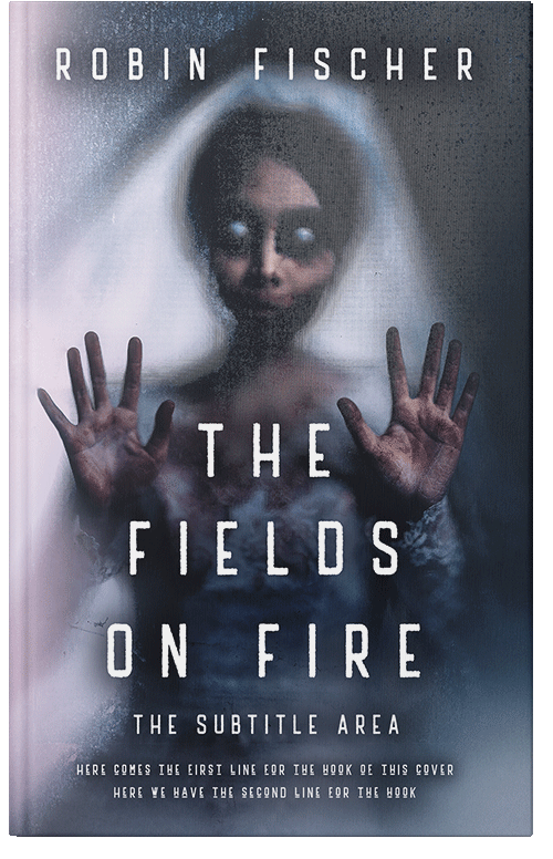 Front view of Premade Horror Book Cover - Bright Gray