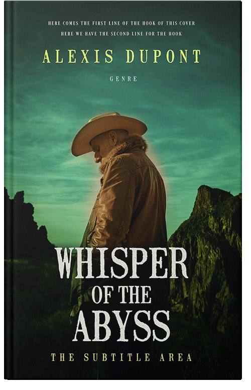 Front view of Premade Western Book Cover - Hunter Green