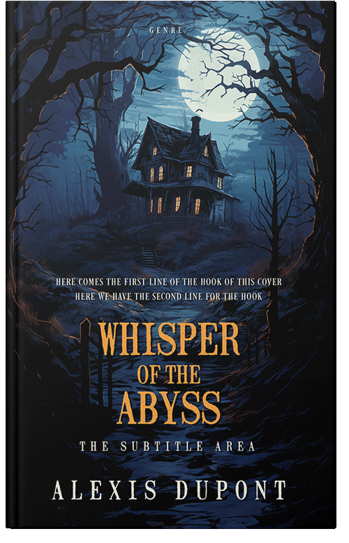 Front view of Premade Horror Book Cover - Ebony