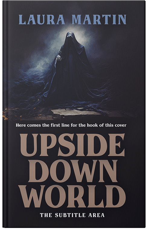 Front view of Premade Horror Book Cover - Steel Gray