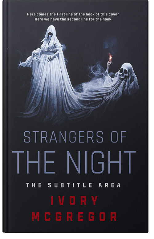 Front view of Premade Horror Book Cover - Steel Gray