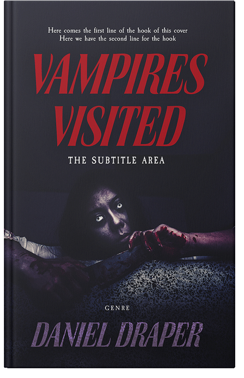 Front view of Premade Horror Book Cover - Steel Gray