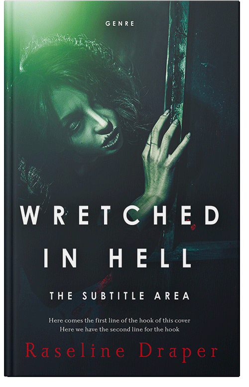 Front view of Premade Horror Book Cover - Timber Green