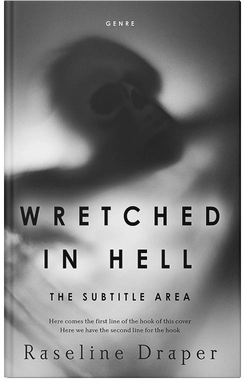 Front view of Premade Horror Book Cover - Silver