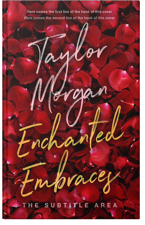 Front view of Premade Romance Book Cover - Dark Burgundy