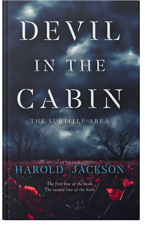 Front view of Premade Horror Book Cover - Ebony Clay