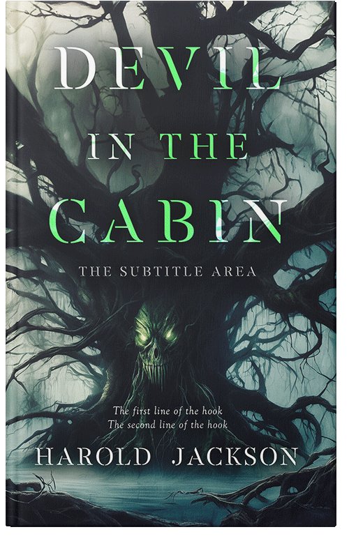 Front view of Premade Horror Book Cover - Shark