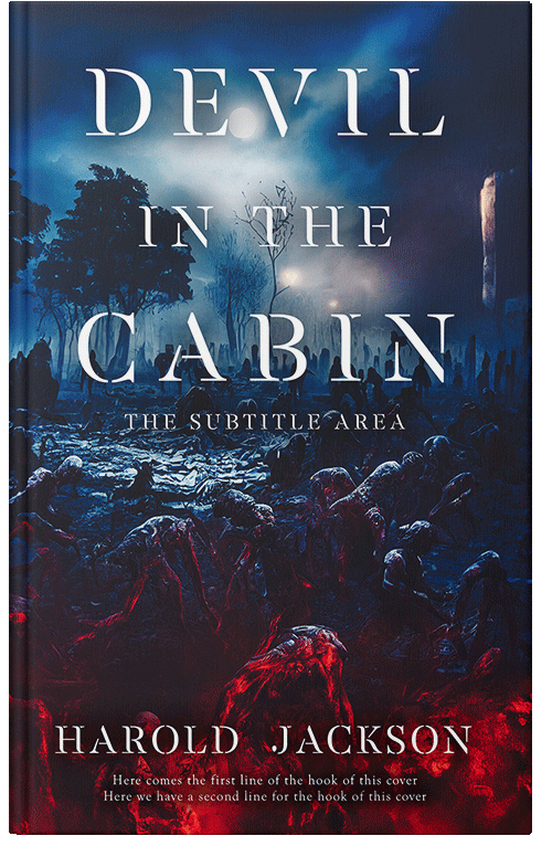 Front view of Premade Horror Book Cover - Bleached Cedar