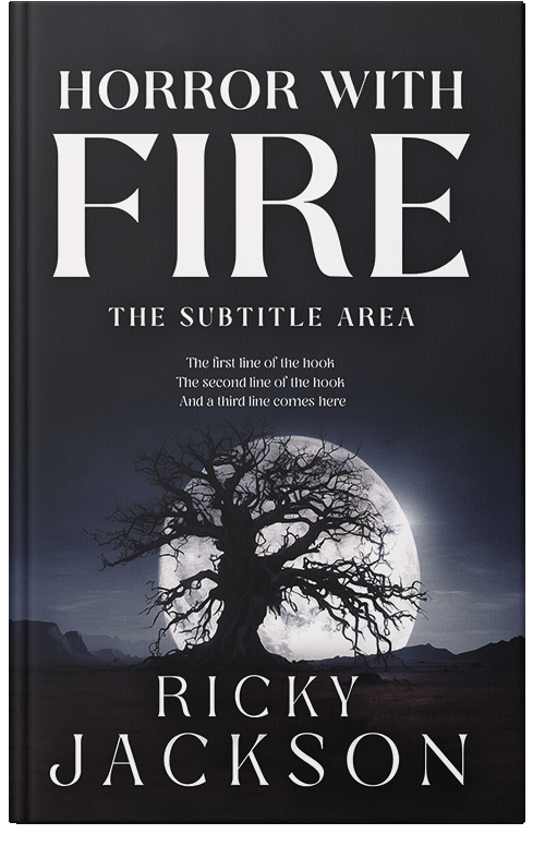 Front view of Premade Horror Book Cover - Shark