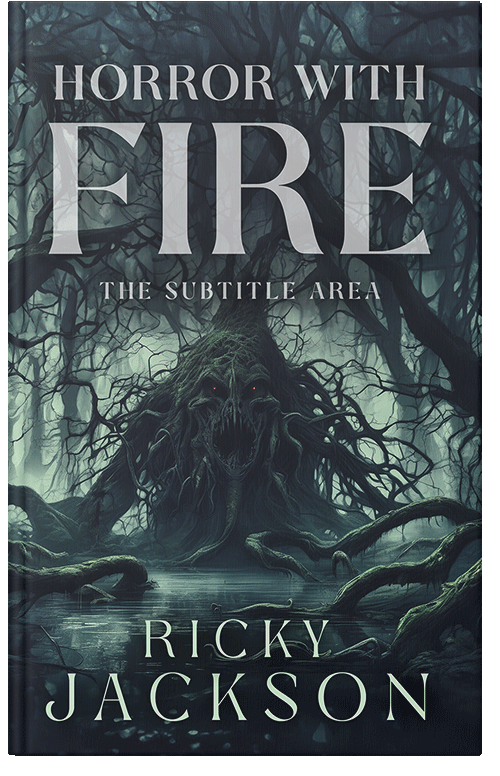 Front view of Premade Horror Book Cover - Ebony Clay