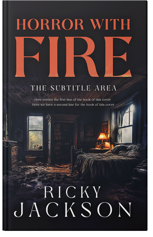 Front view of Premade Abstract Book Cover - Woodsmoke