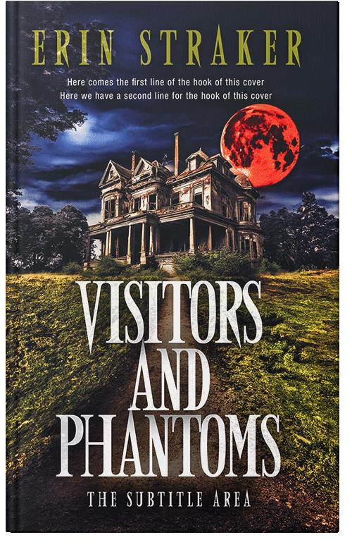 Front view of Premade Horror Book Cover - Tan