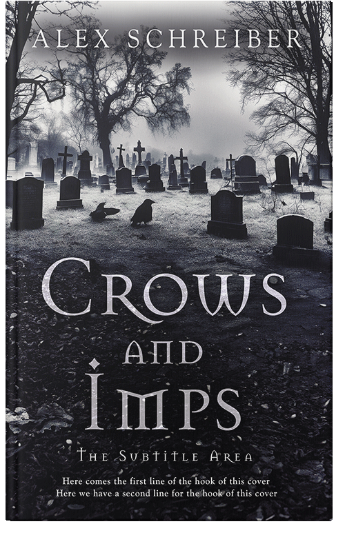 Front view of Premade Fantasy Book Cover - French Gray