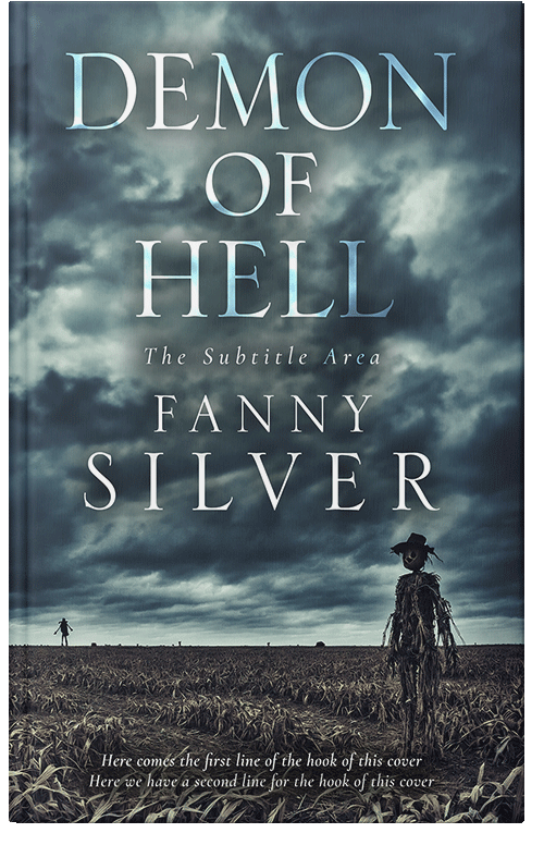 Front view of Premade Horror Book Cover - Limed Spruce