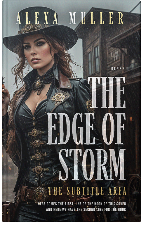 Front view of Premade Apocalyptica Book Cover - Silver Rust