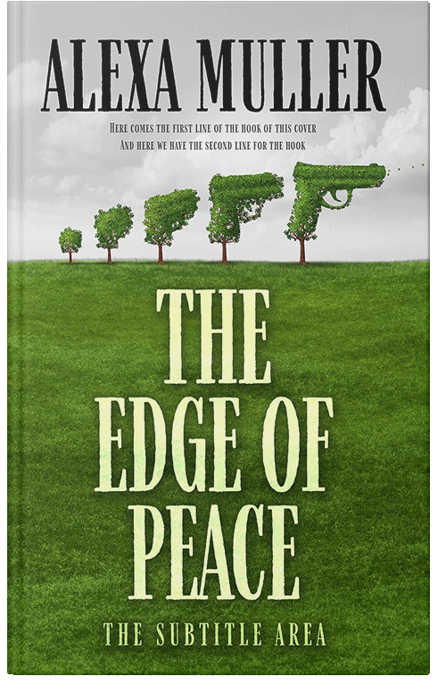 Front view of Premade Politics & Law & Society Book Cover - Moon Mist