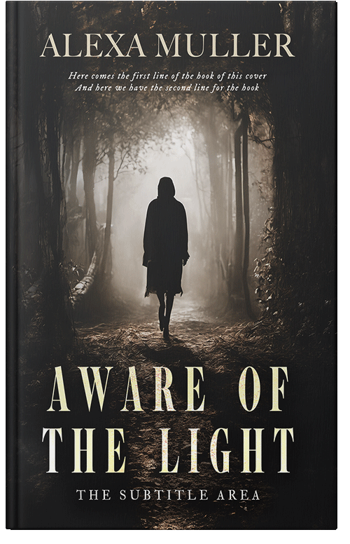 Front view of Premade Horror Book Cover - Bison Hide