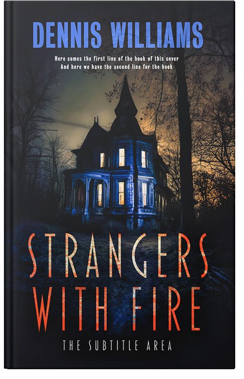 Front view of Premade Abstract Book Cover - Shark