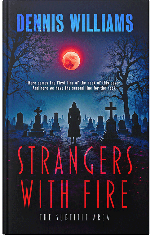 Front view of Premade Abstract Book Cover - Vulcan