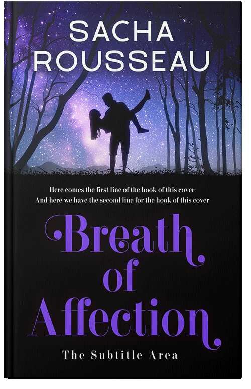 Front view of Premade Romance Book Cover - Ebony