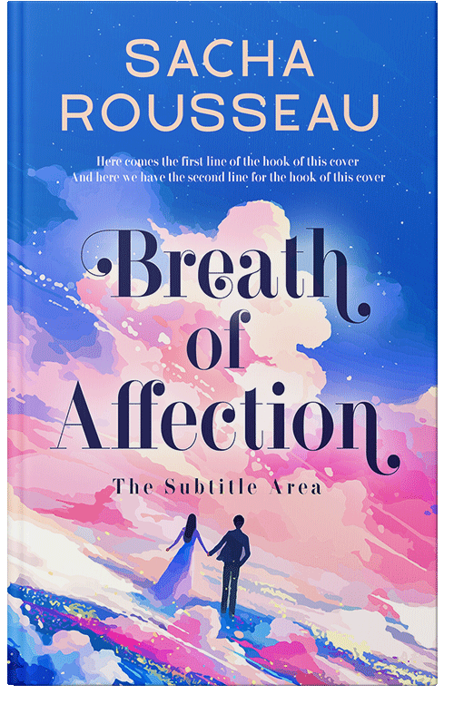 Front view of Premade Romance Book Cover - Denim