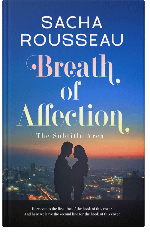 Front view of Premade Romance Book Cover - Fun Blue