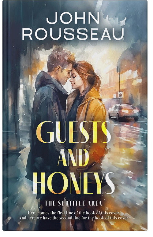 Front view of Premade Romance Book Cover - Oxford Blue