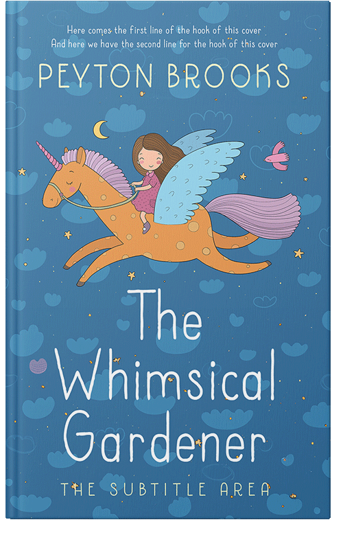 Front view of Premade Fantasy Book Cover - Steel Blue