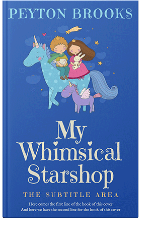 Pre Made Book Cover Cerulean Blue