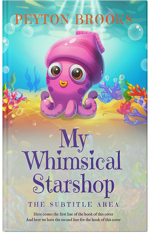 Front view of Premade Children's Book Cover - Swirl