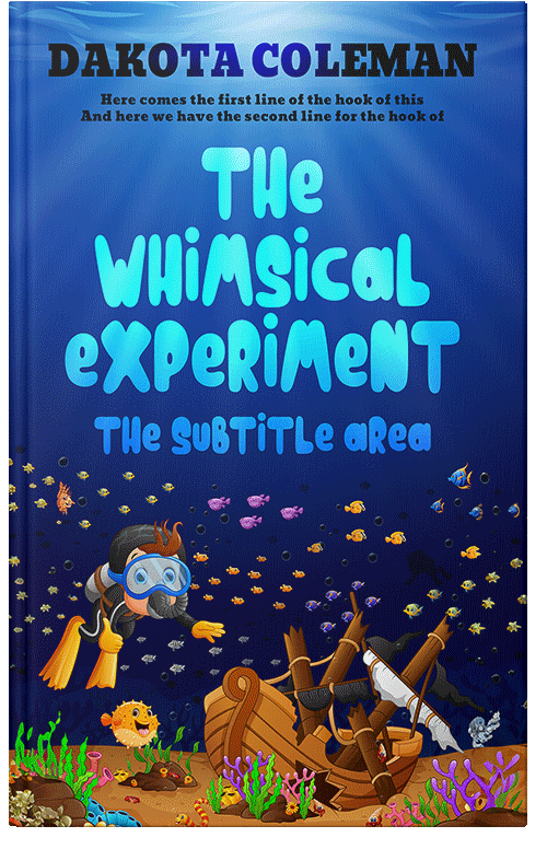 Front view of Premade Nature Book Cover - Catalina Blue