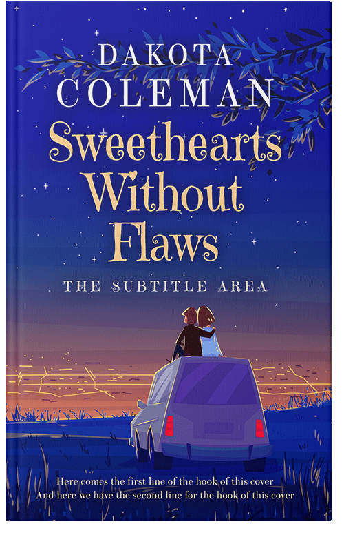 Front view of Premade Romance Book Cover - Jacksons Purple