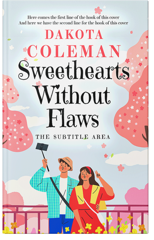 Front view of Premade Chick Lit Book Cover - Soft Peach