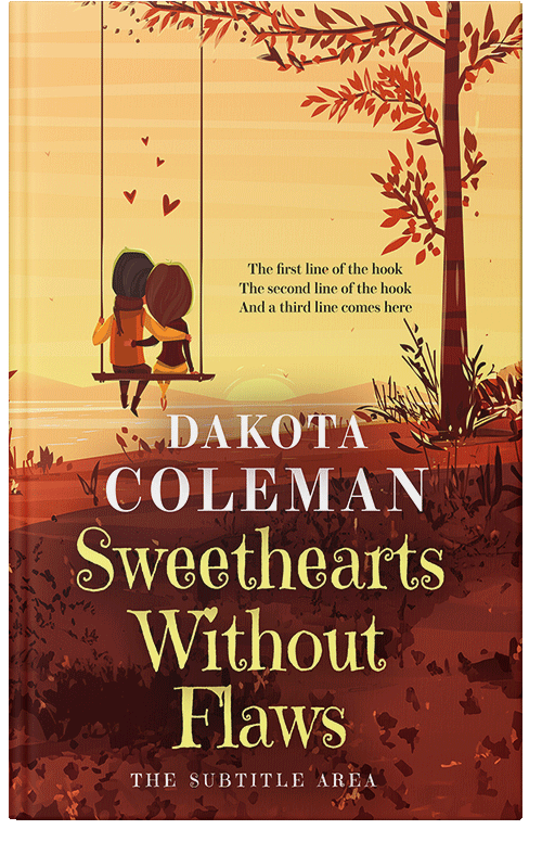 Front view of Premade Romance Book Cover - Golden Sand