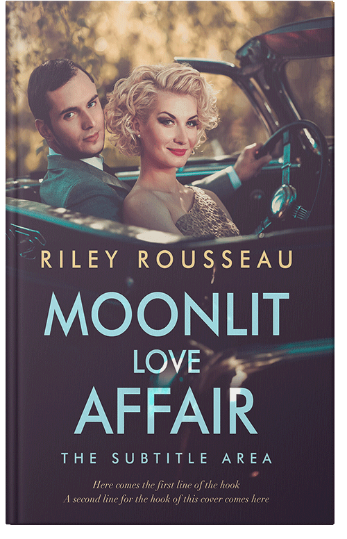 Front view of Premade Romance Book Cover - Blackcurrant