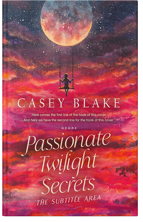 Front view of Premade Romance Book Cover - Brick Red