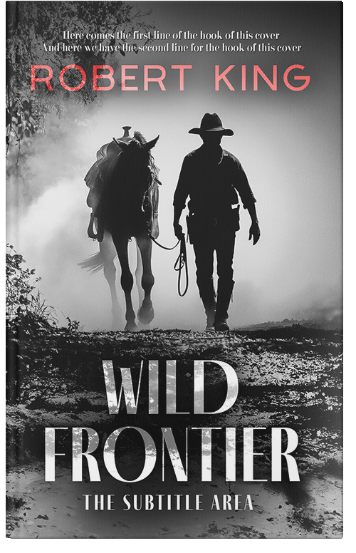 Front view of Premade Western Book Cover - Swiss Coffee