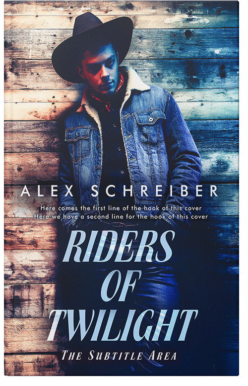 Front view of Premade Romance Book Cover - Swirl