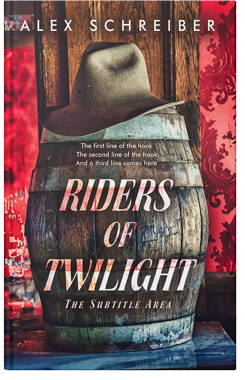 Front view of Premade Western Book Cover - Woody Brown